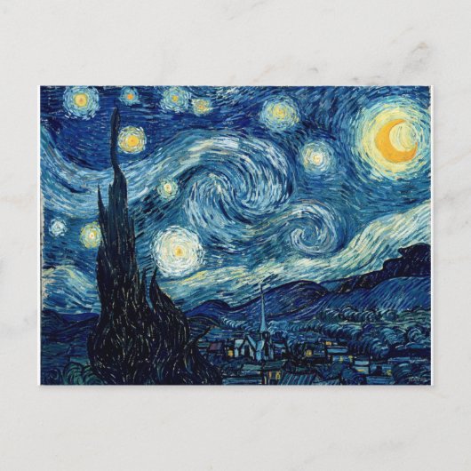 Starry Night von Vincent Van Gogh Postkarte (Vorderseite)