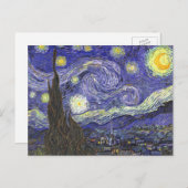 Starry Night von Vincent van Gogh Postkarte (Vorne/Hinten)