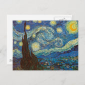 Starry Night von Vincent van Gogh Postkarte (Vorne/Hinten)