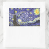 Starry Night von Vincent van Gogh Rechteckiger Aufkleber (Tasche)