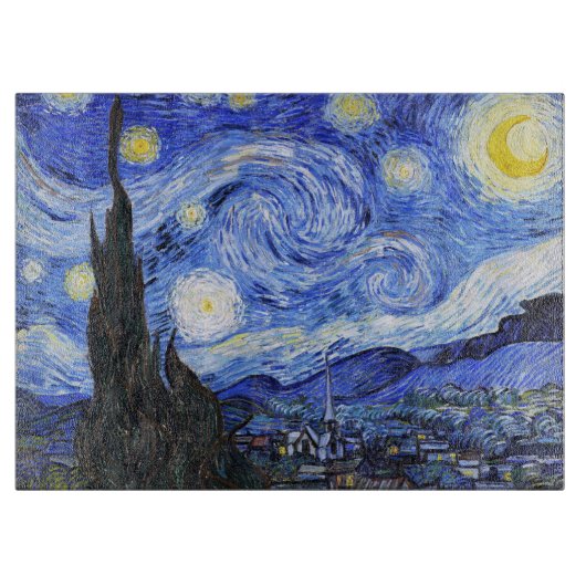 Starry Night von Vincent Van Gogh Schneidebrett (Vorderseite)