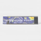 Starry Night von Vincent van Gogh Schreibtischnamensplakette (Vorderseite )