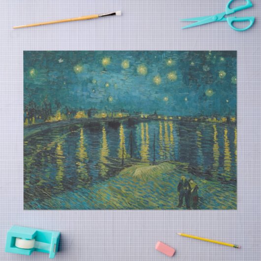 Starry Night von Vincent van Gogh Seidenpapier (Basteln)