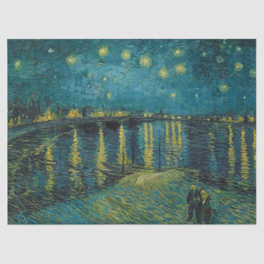 Starry Night von Vincent van Gogh Seidenpapier (Vorderseite)