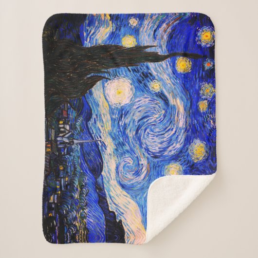 Starry Night von Vincent Van Gogh Sherpadecke (Vorderseite)