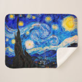 Starry Night von Vincent Van Gogh Sherpadecke (Vorderseite (Horizontal))