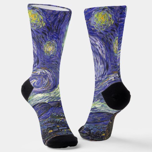 Starry Night von Vincent van Gogh Socken (Gewinkelt)