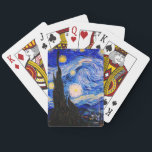 Starry Night von Vincent Van Gogh Spielkarten<br><div class="desc">Vincent Van Gogh The Starry Night. Das ist ein altes Meisterwerk des niederländischen Meistermalers Vincent Van Gogh. Dieses schöne Landschaftsbild hat eine schöne,  lebendige,  gesättigte Farbe. Vincent Van Gogh war ein niederträchtiger Maler. Dieses Bild ist öffentlich</div>