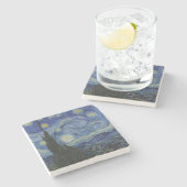 Starry Night von Vincent Van Gogh Steinuntersetzer (Seitenansicht)