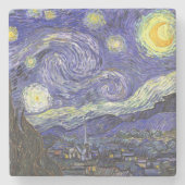Starry Night von Vincent van Gogh Steinuntersetzer (Vorderseite)