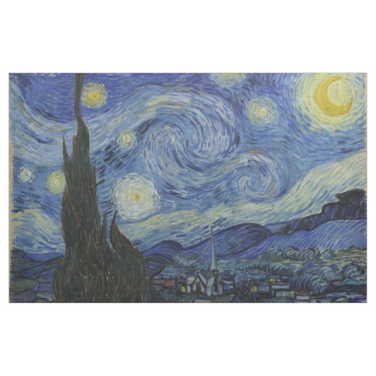 Starry Night von Vincent Van Gogh Stoff (Yard (91,4 cm))