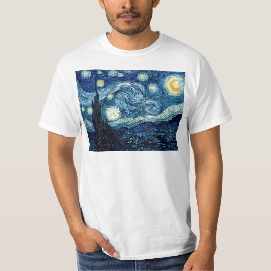 Starry Night von Vincent Van Gogh T-Shirt (Vorderseite)