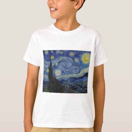 Starry Night von Vincent Van Gogh T-Shirt (Vorderseite)