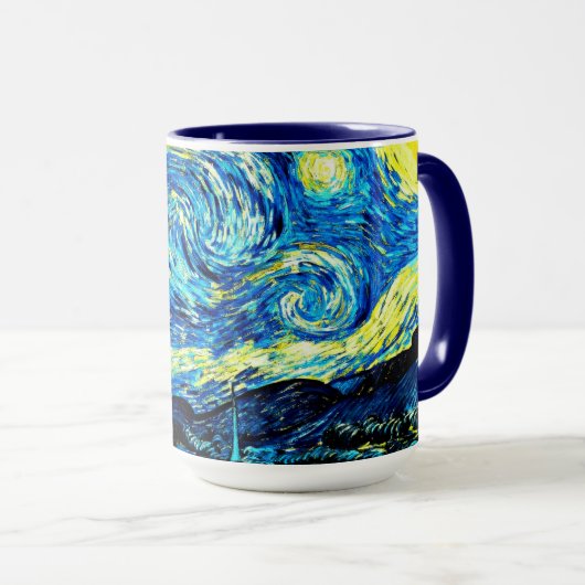 Starry Night von Vincent van Gogh Tasse (VorderseiteRechts)