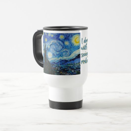 Starry Night von Vincent van Gogh Travel Mug Reisebecher (Vorderseite Links)