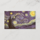 Starry Night von Vincent van Gogh Visitenkarte (Rückseite)