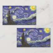 Starry Night von Vincent van Gogh Visitenkarte (Vorne/Hinten)
