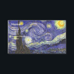 Starry Night von Vincent van Gogh Visitenkarte<br><div class="desc">Starry Night by Vincent van Gogh ist ein Vintages, kunstvolles Post-Impressionismus Landschaft Stadtbild mit Blick auf Saint Remy, Frankreich aus van Gogh Asyl. Der Nachthimmel wirbelt mit Wolken und leuchtendem Halbmond und strahlenden Sternen über dem malerischen Dorf. Starry Night ist wahrscheinlich van Goghs berühmteste Gemälde und wurde während des Tages...</div>