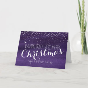 Starry night watercolor wash sky Christmas card Feiertagskarte