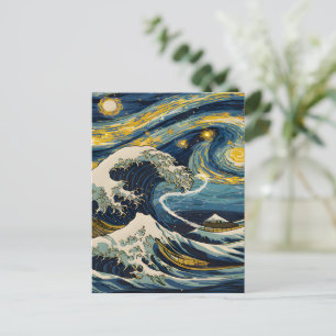 Starry Night Wave Postkarte