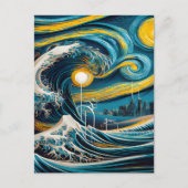 Starry Night Wave Postkarte (Vorderseite)