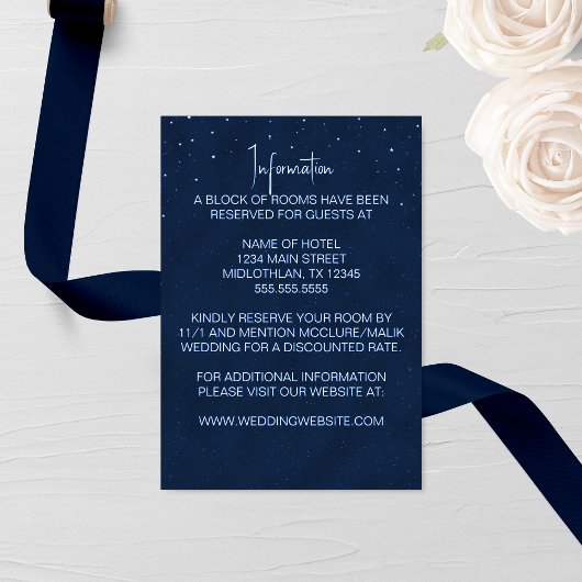 Starry Night Wedding Card Begleitkarte