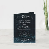 Starry Night Wedding Celestial Night Sky Einladung (Vorderseite)