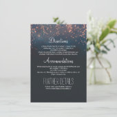 Starry Night Wedding Guest Information Begleitkarte (Stehend Vorderseite)