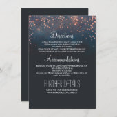 Starry Night Wedding Guest Information Begleitkarte (Vorne/Hinten)