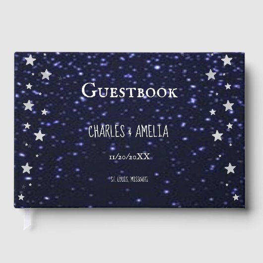Starry Night Wedding Guestbook Gästebuch (Vorderseite)