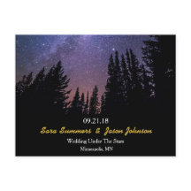 Starry Night Wedding Horizontal Save the Date