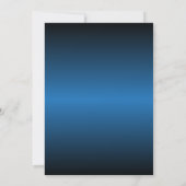 Starry Night Wedding in Color | Metallic Blue Einladung (Rückseite)
