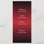 Starry Night Wedding in einem romantisch dunkelrot Menükarte (Vorderseite)