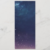 Starry Night Wedding Menu mit Gast Name Menükarte (Rückseite)