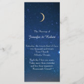 Starry Night Wedding Program Programm (Vorderseite)