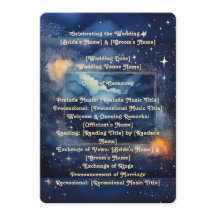 Starry Night Wedding Program
