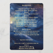 Starry Night Wedding Program Programm (Rückseite)