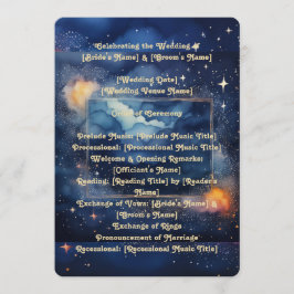Starry Night Wedding Program Programm