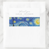 Starry Night Wedding Rechtecksticker Rechteckiger Aufkleber (Tasche)