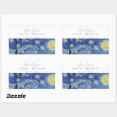 Starry Night Wedding Rechtecksticker Rechteckiger Aufkleber (Blatt)