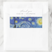 Starry Night Wedding Rechtecksticker Rechteckiger Aufkleber (Tasche)