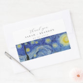 Starry Night Wedding Rechtecksticker Rechteckiger Aufkleber (Umschlag)