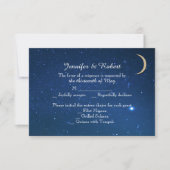 Starry Night Wedding Response Card RSVP Karte (Vorderseite)