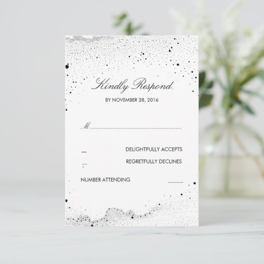Starry Night Wedding RSVP (Stehend Vorderseite)