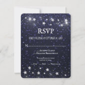 Starry Night Wedding RSVP Card (Vorderseite)