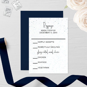 Starry Night Wedding RSVP Card Karte