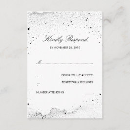 Starry Night Wedding RSVP Karte