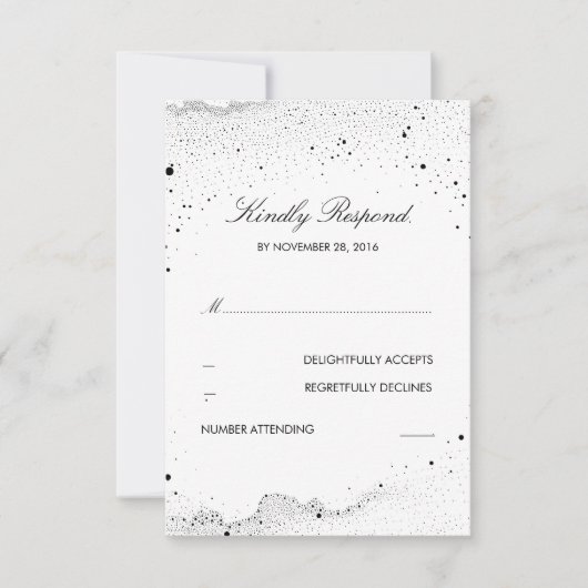 Starry Night Wedding RSVP Karte (Vorderseite)