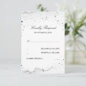 Starry Night Wedding RSVP Karte (Stehend Vorderseite)