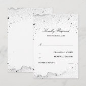 Starry Night Wedding RSVP Karte (Vorne/Hinten)